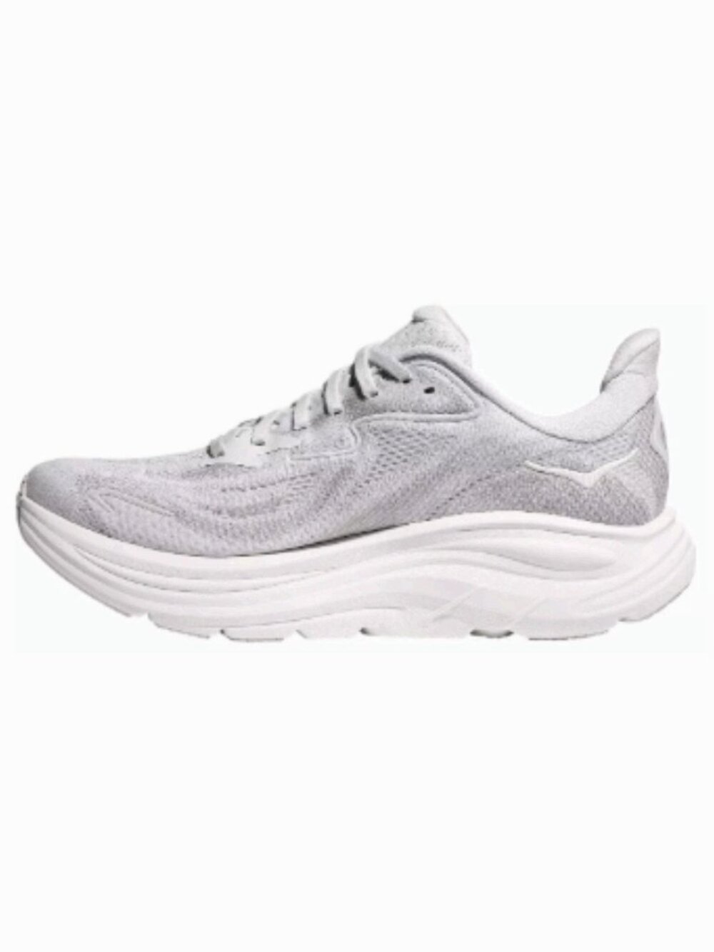 Clifton 10 Running Women's Hoka Shoes - Ash Grey/White - Picture 3 of 7